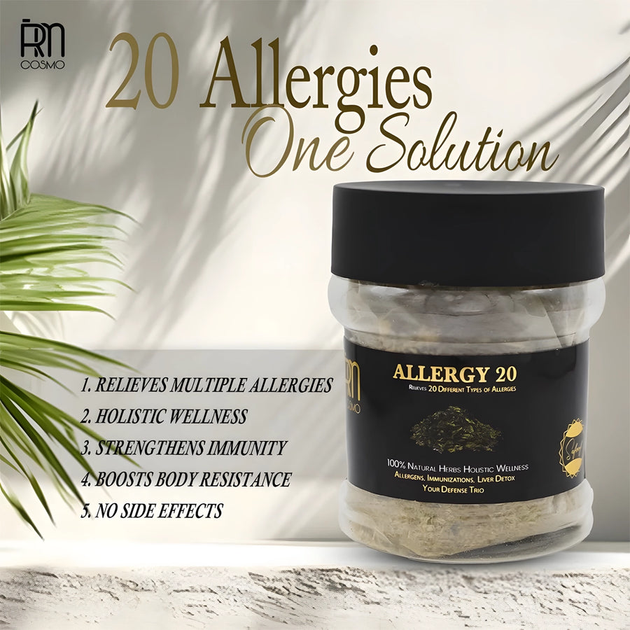 RM Cosmo Safoof Allergy 20 – Herbal formula for seasonal, dust, cosmetic, and food allergies relief.